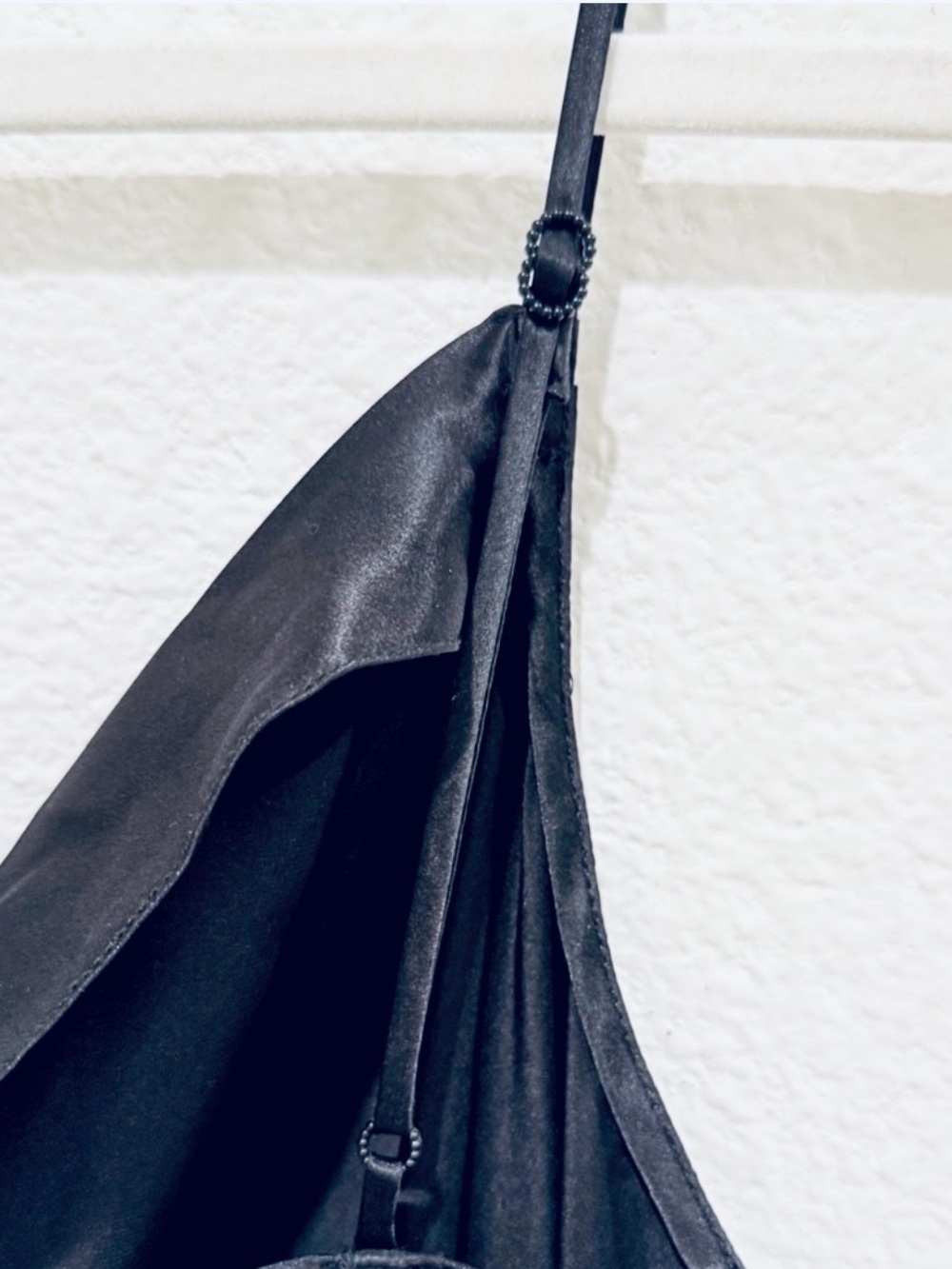 Vintage 90's Victoria's Secret 100% Silk black Maxi slip Chemise sexy slip dress - Picture 4 of 9